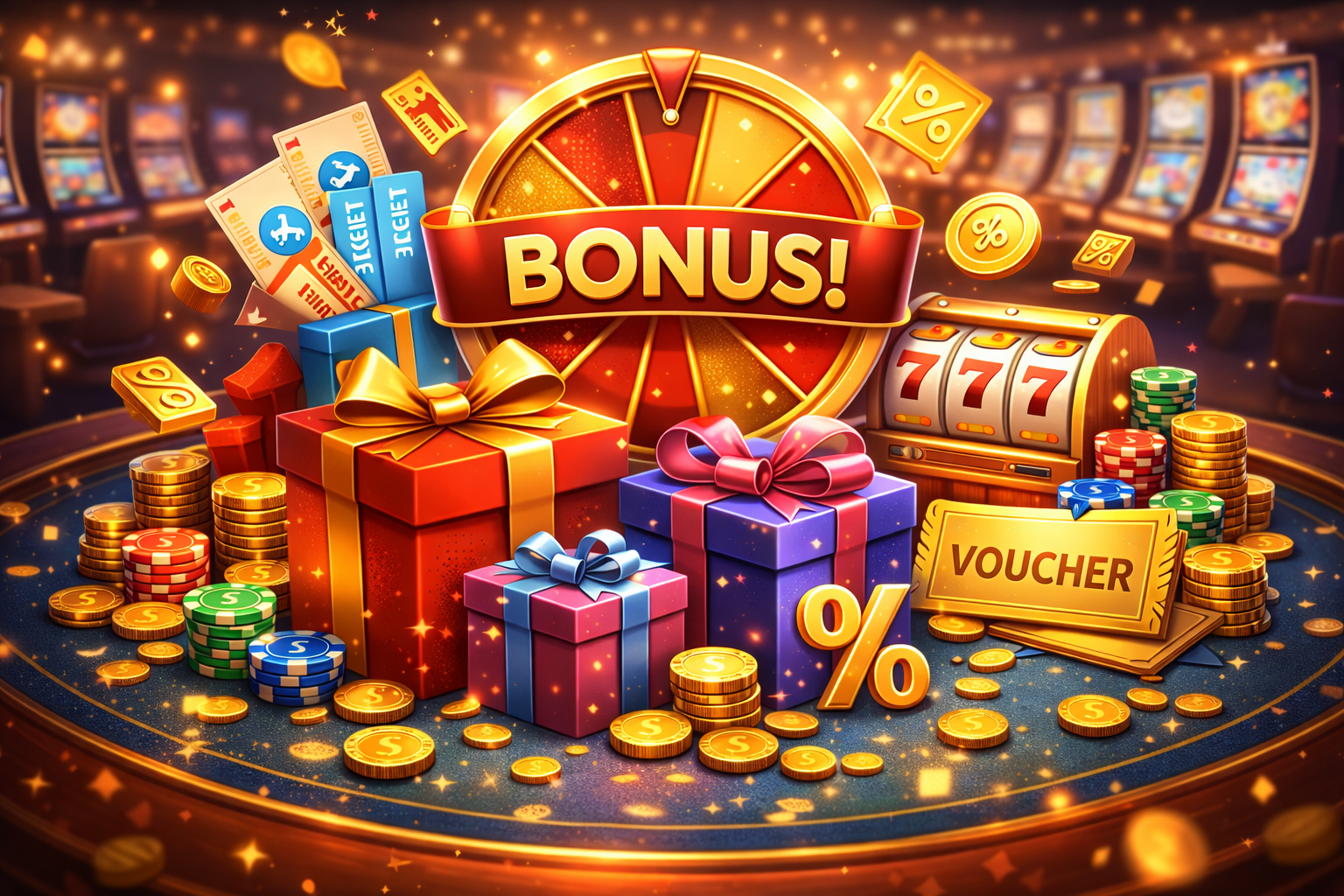 Vòng quay may mắn và quà tặng