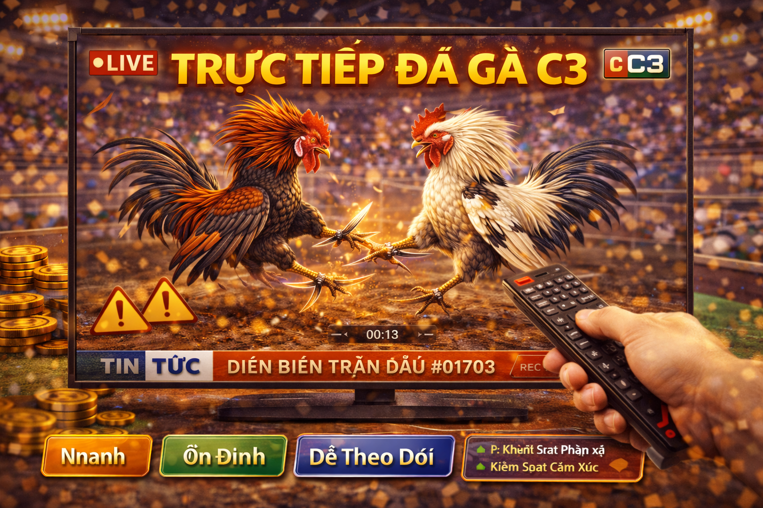 Trận đấu gà trực tiếp C3