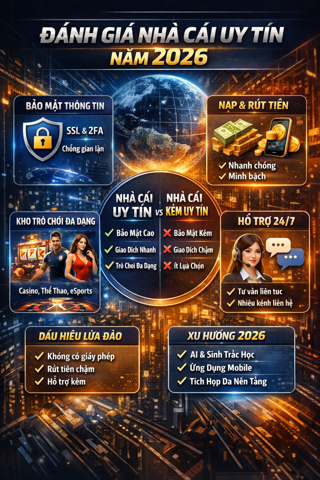 Đánh giá nhà cái uy tín 2026